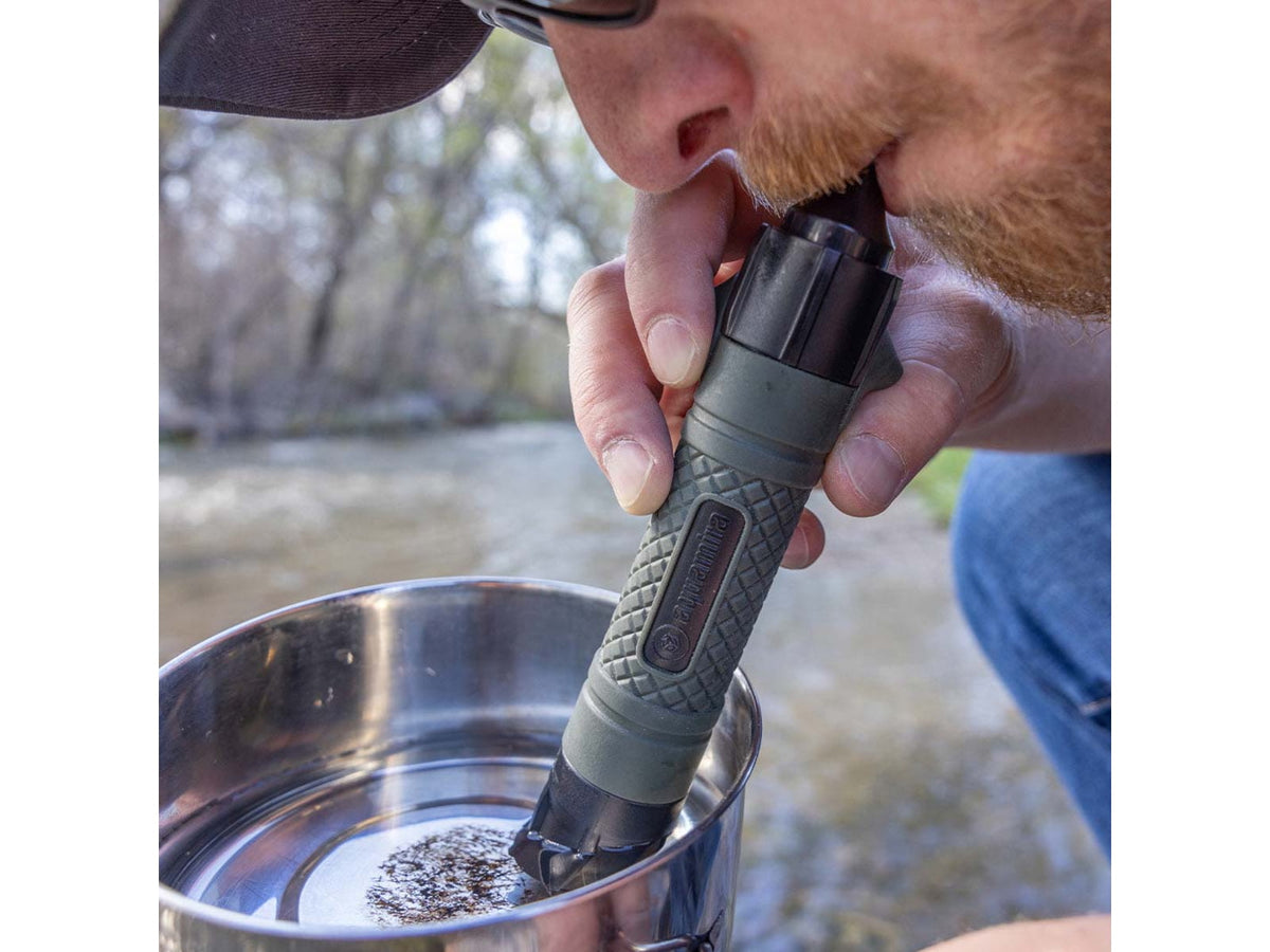 Aquamira Survival Straw Emergency Water Filter System OD Green ZAQ-SS