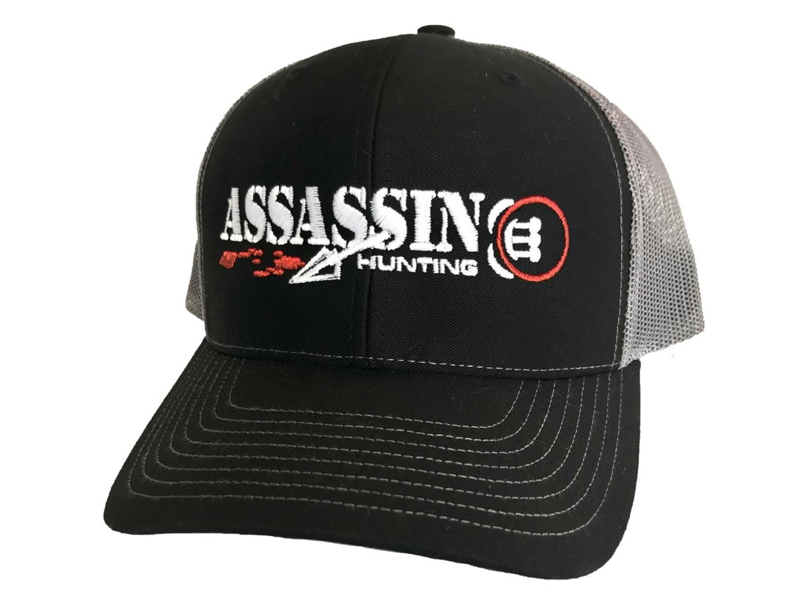 Assassin Mesh Back Bloodtrail Hat Black/Charcoal One Size HATBLKCHLARCHMESH