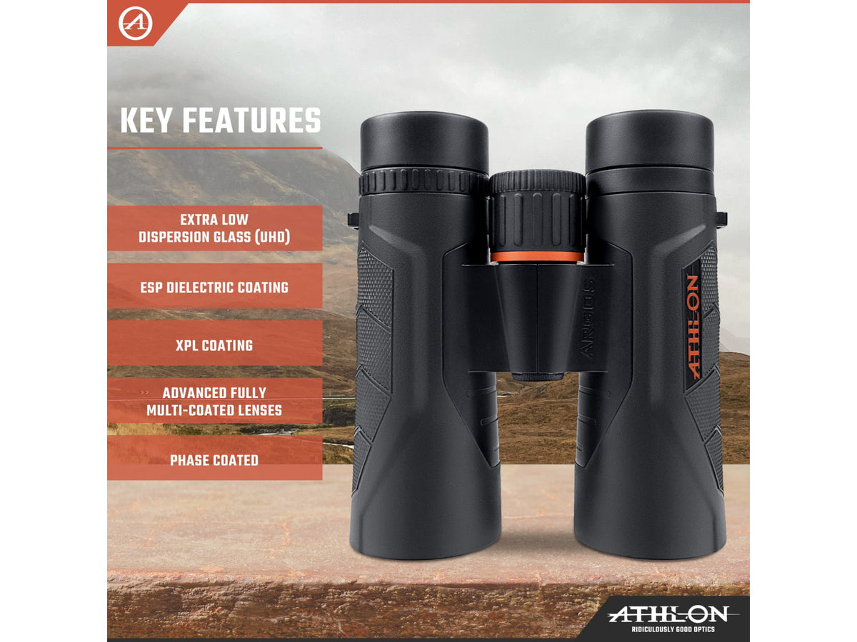 Athlon Optics Argos Gen II UHD 10x42mm Roof Prism Binoculars Black