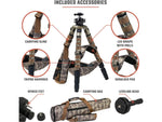 Athlon Optics Midas CF29 29mm Tube Carbon Fiber Tripod Black/Tan