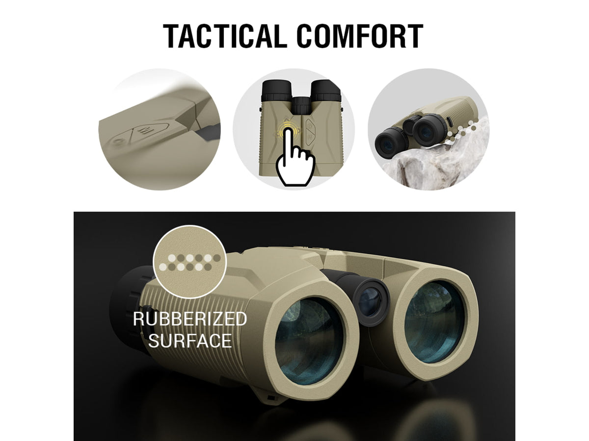 ATN LRF 3000 10x42mm Roof Ballistics Laser Rangefinding Binocular Army Brown BN1042LRF3k