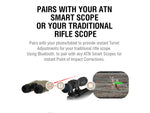 ATN LRF 3000 10x42mm Roof Ballistics Laser Rangefinding Binocular Army Brown BN1042LRF3k