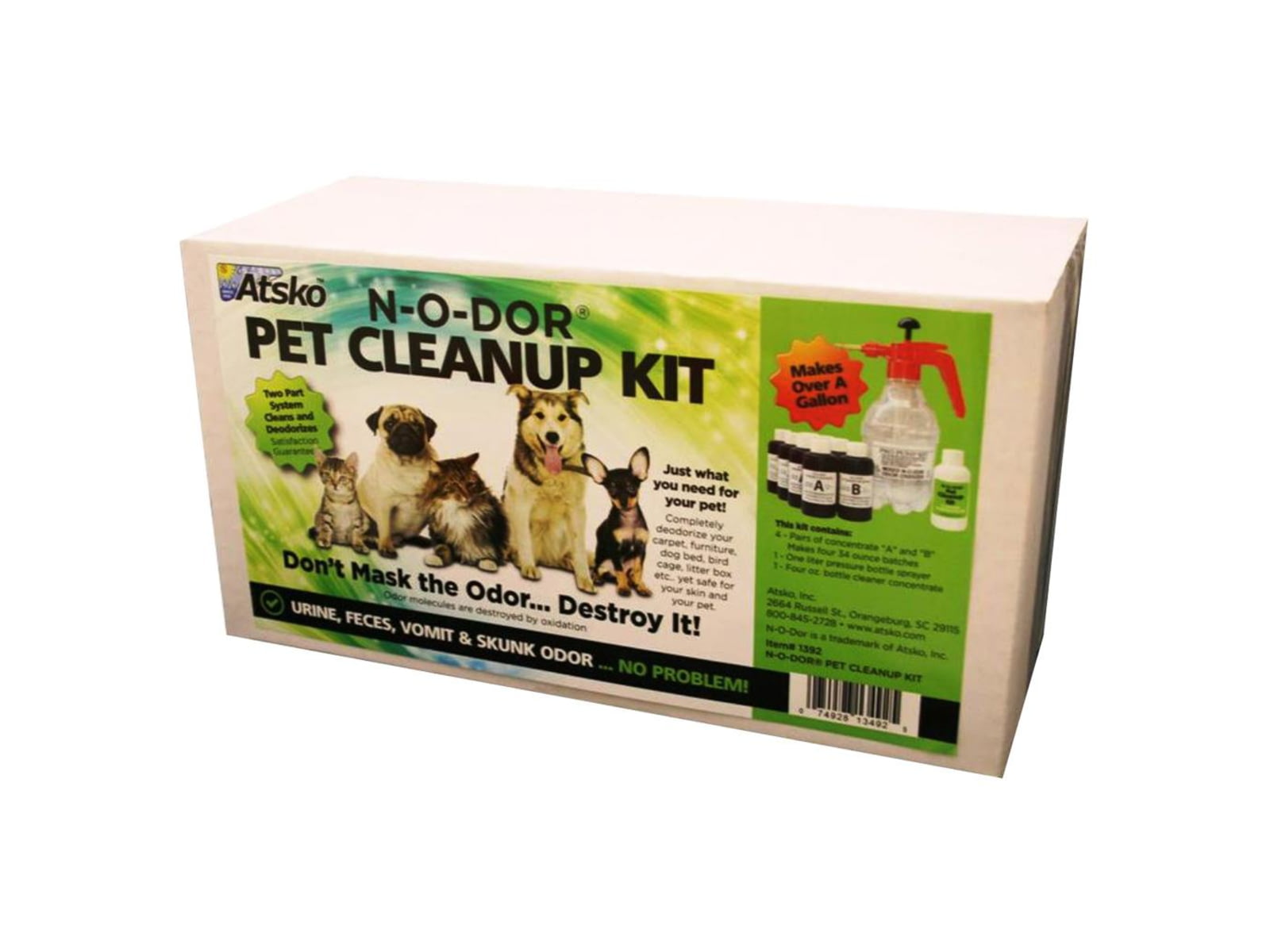 Atsko N-O-Dor Pet Cleanup Kit Green 1392
