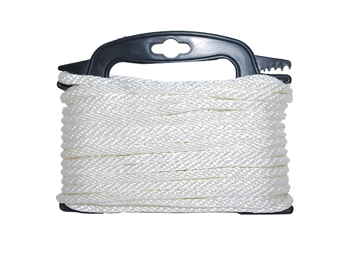 Attwood Marine Braided Nylon Rope - 3/16" x 100' - White 117553-7
