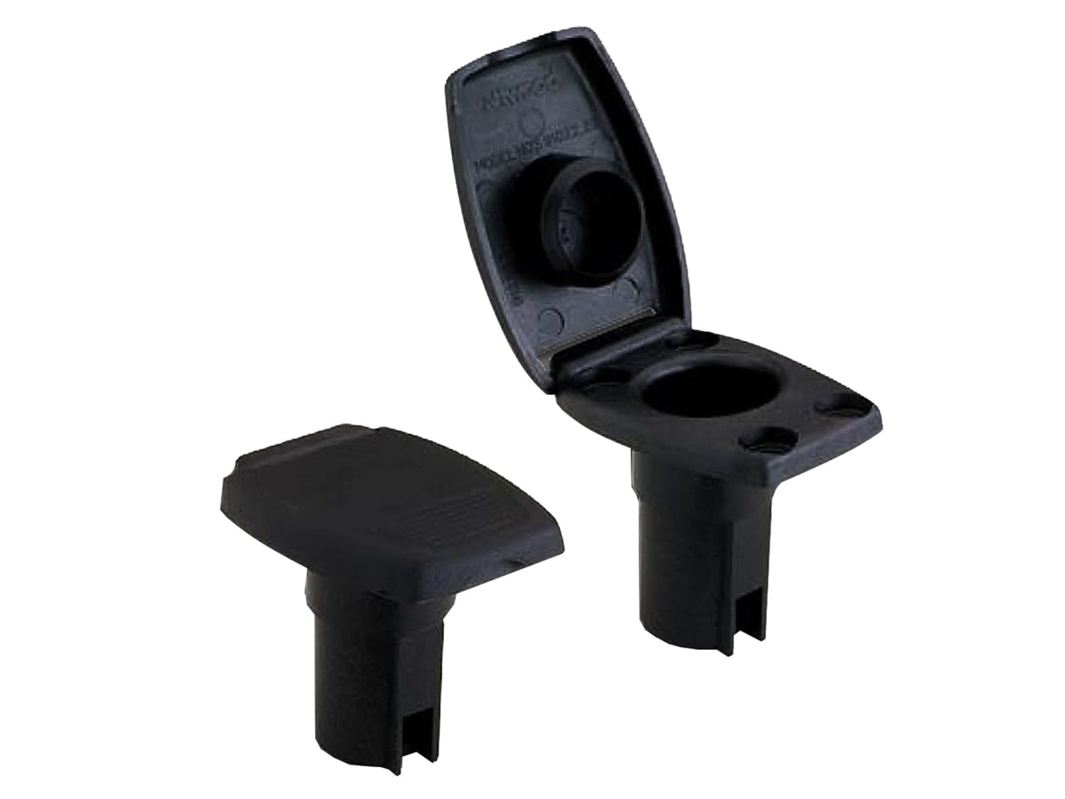 Attwood Marine Angled Pole Oval 2-Pin Base Black 91022-7