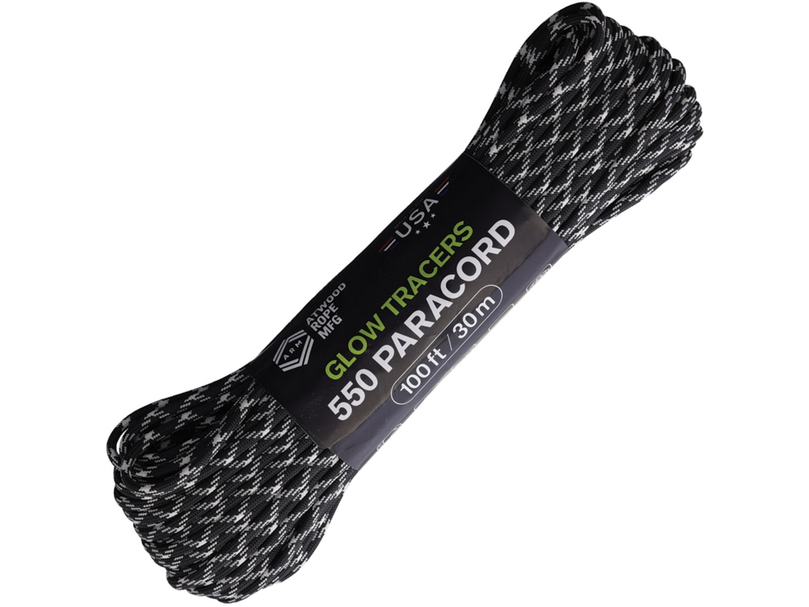 Atwood 550 Paracord Black/Glow RG1338H