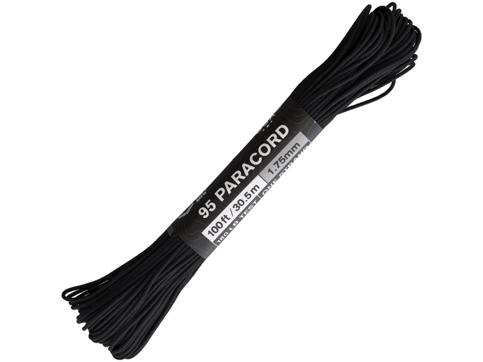 Atwood 95 Paracord 100ft Black 95-S01 BLACK