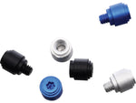 August Engineering 3-Pack Bugout 535 Thumb Stud Black/Silver/Blue Aluminum AE-1401-3PK