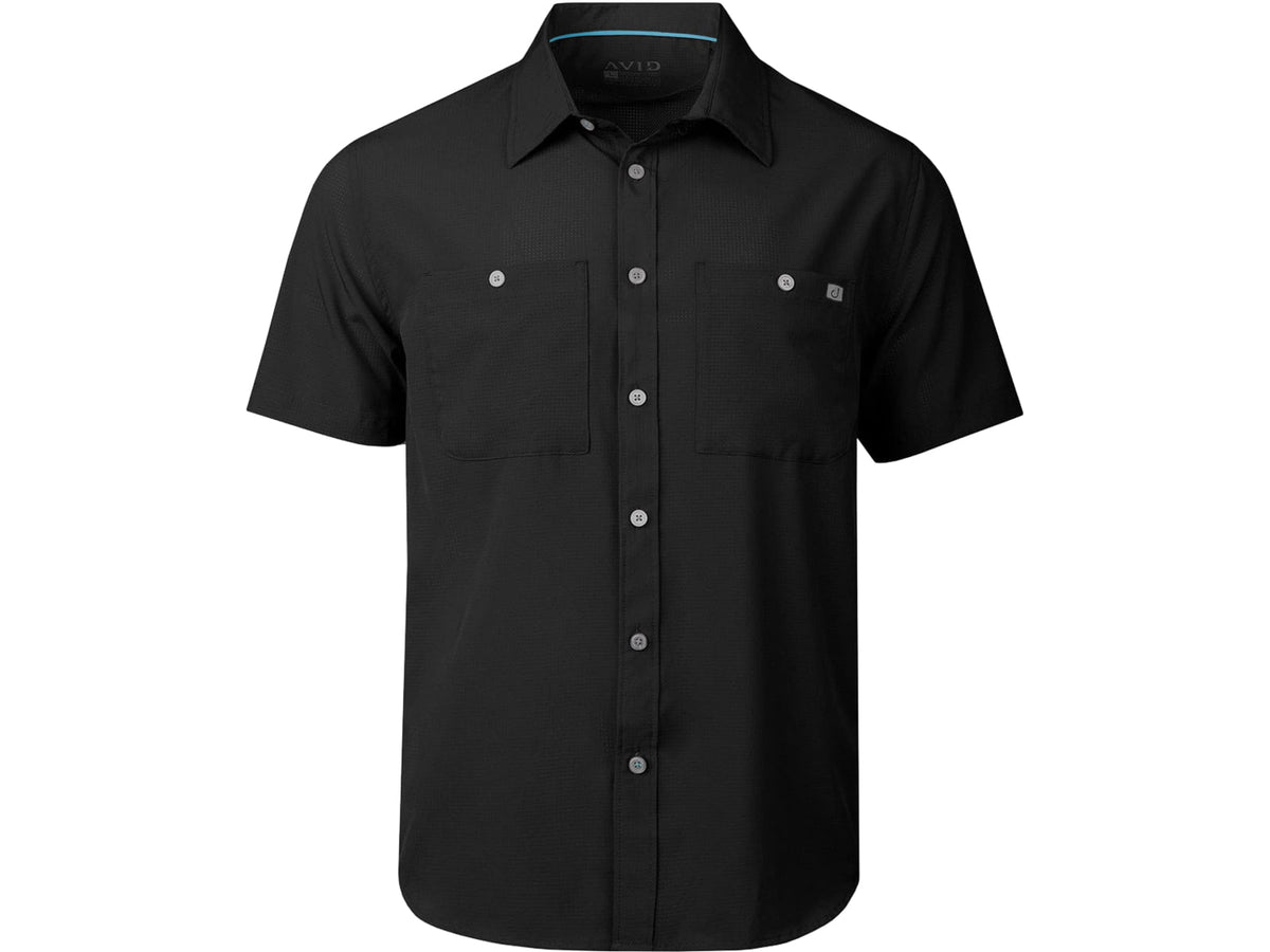 USED AVID Sportswear Cabo Performance Short Sleeve Shirt - Men's Black Large