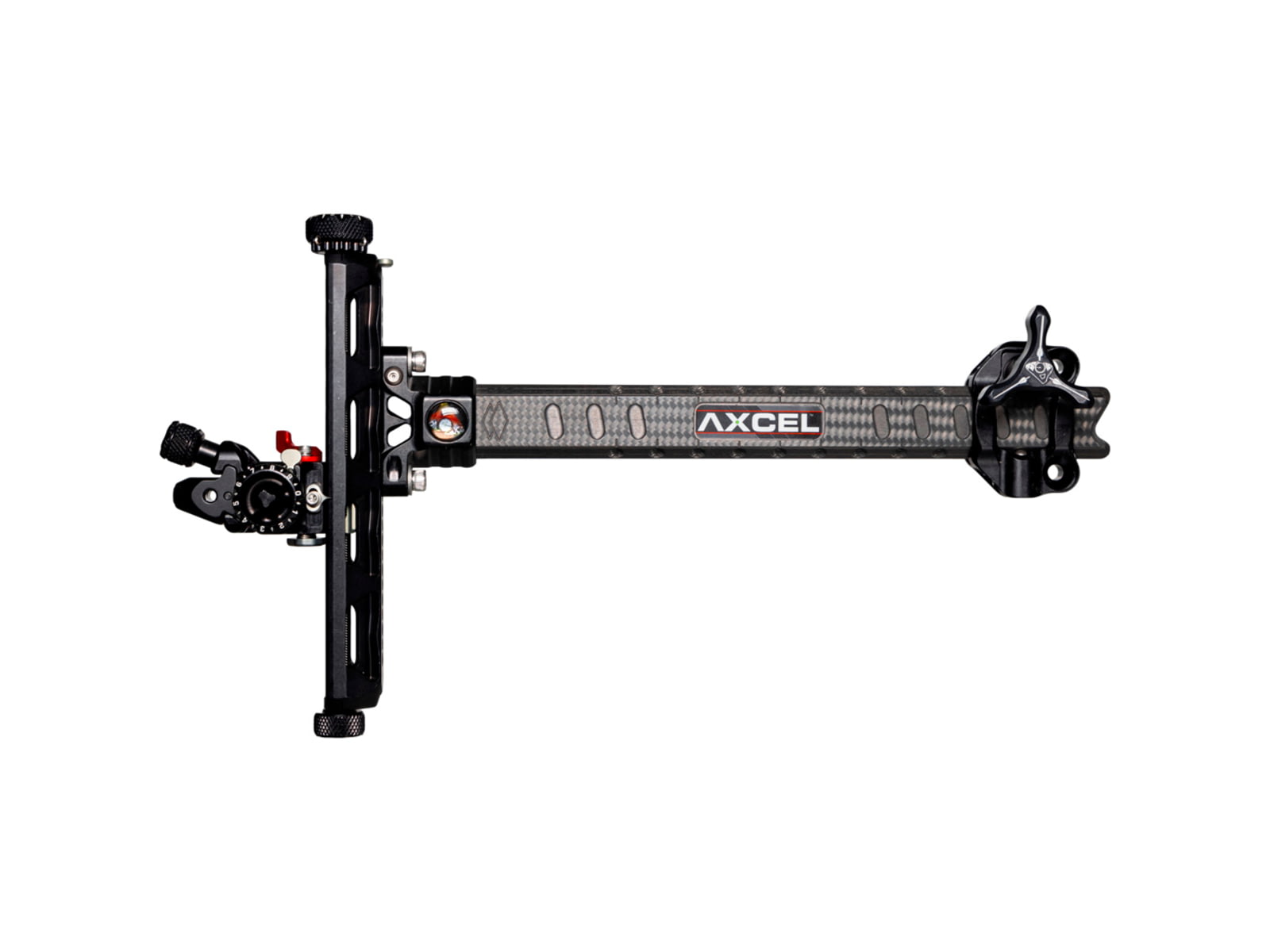 Axcel Achieve XP Pro Carbon Bar Recurve Bow Sight Left Hand Black 9in ACPR-RL-BB