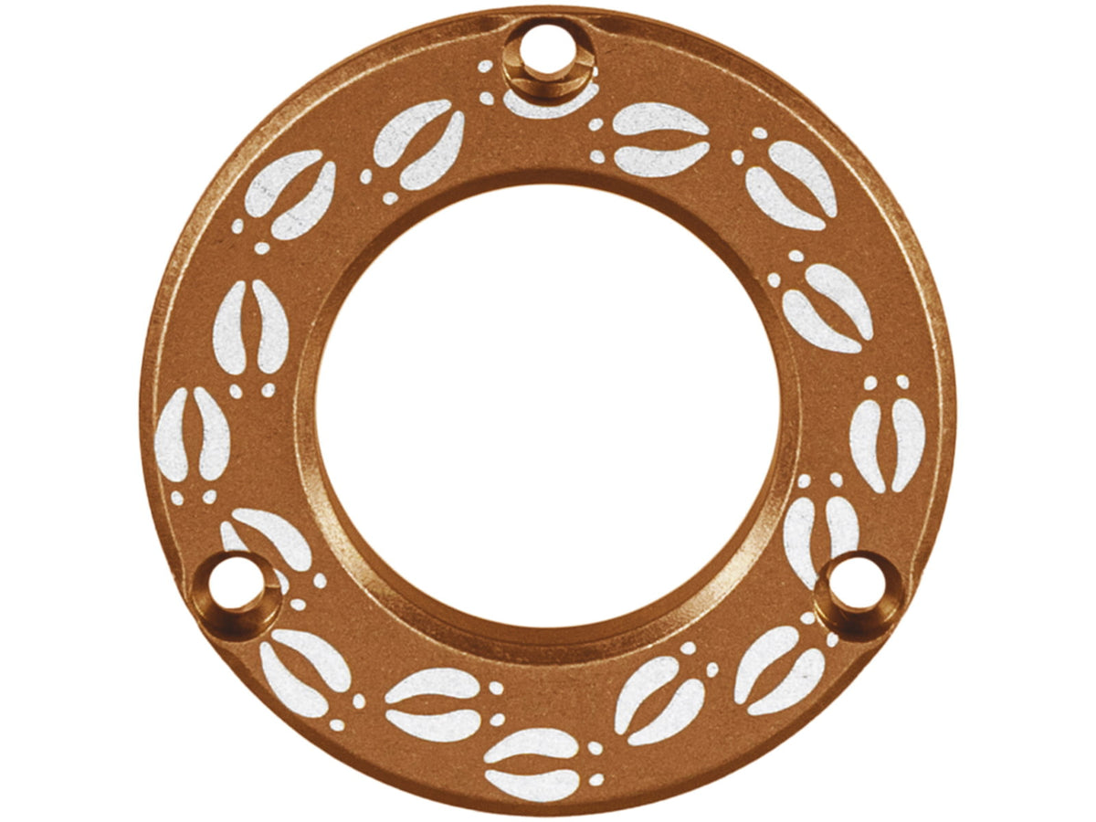 Axcel Driver Hubcap Coyote Tan w/Engraving Deer Tracks Pattern 1502888