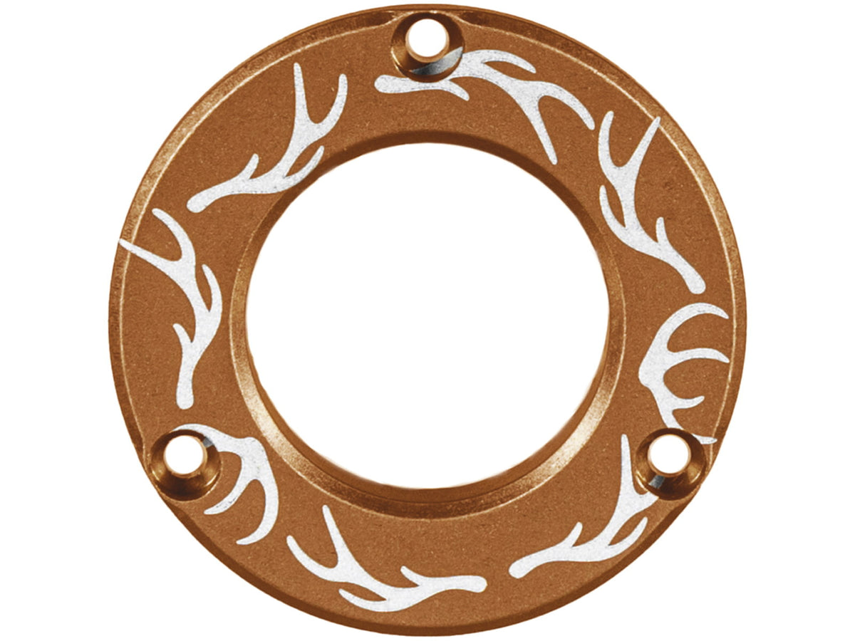 Axcel Driver Hubcap Coyote Tan w/Engraving Elk Antlers Pattern 1502887