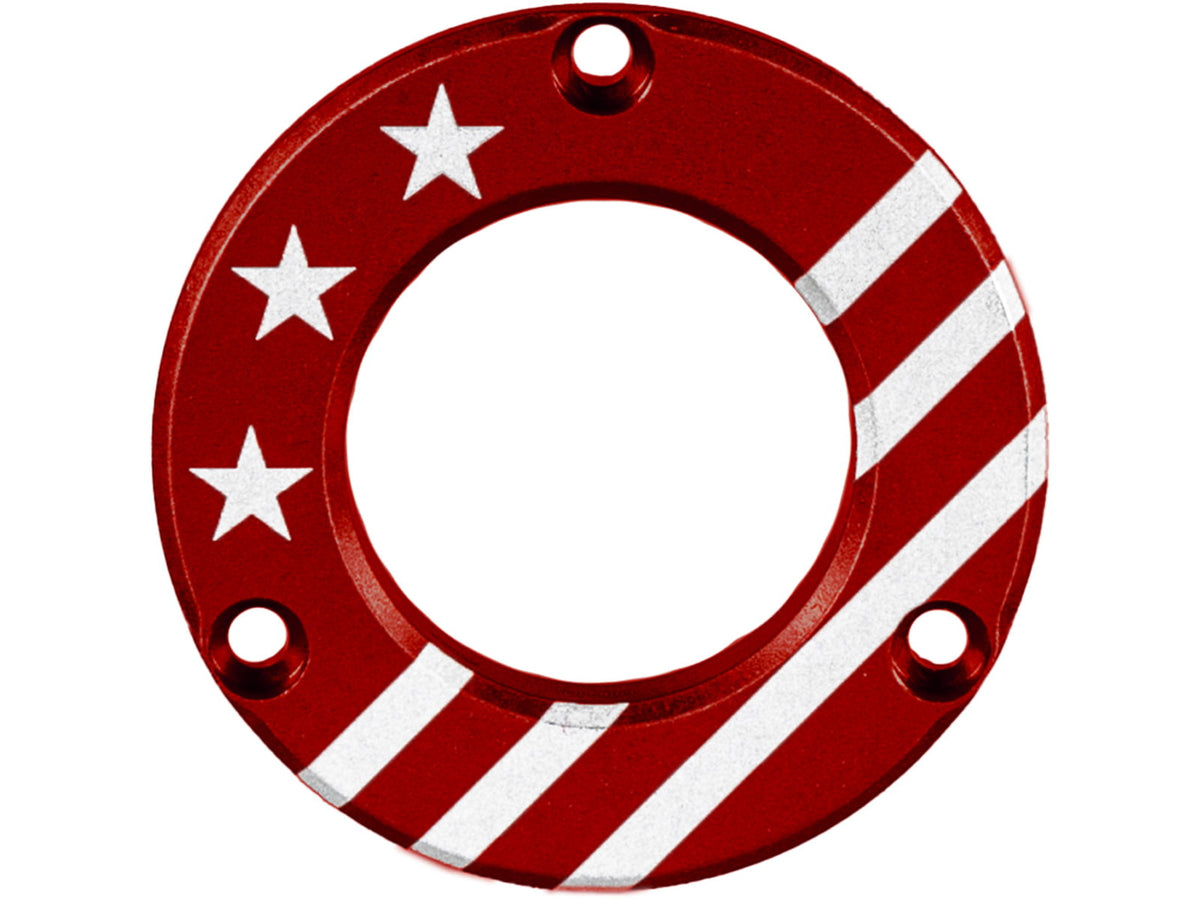 Axcel Driver Hubcap Red w/Engraving Made In USA/Patriotic Theme 1502886