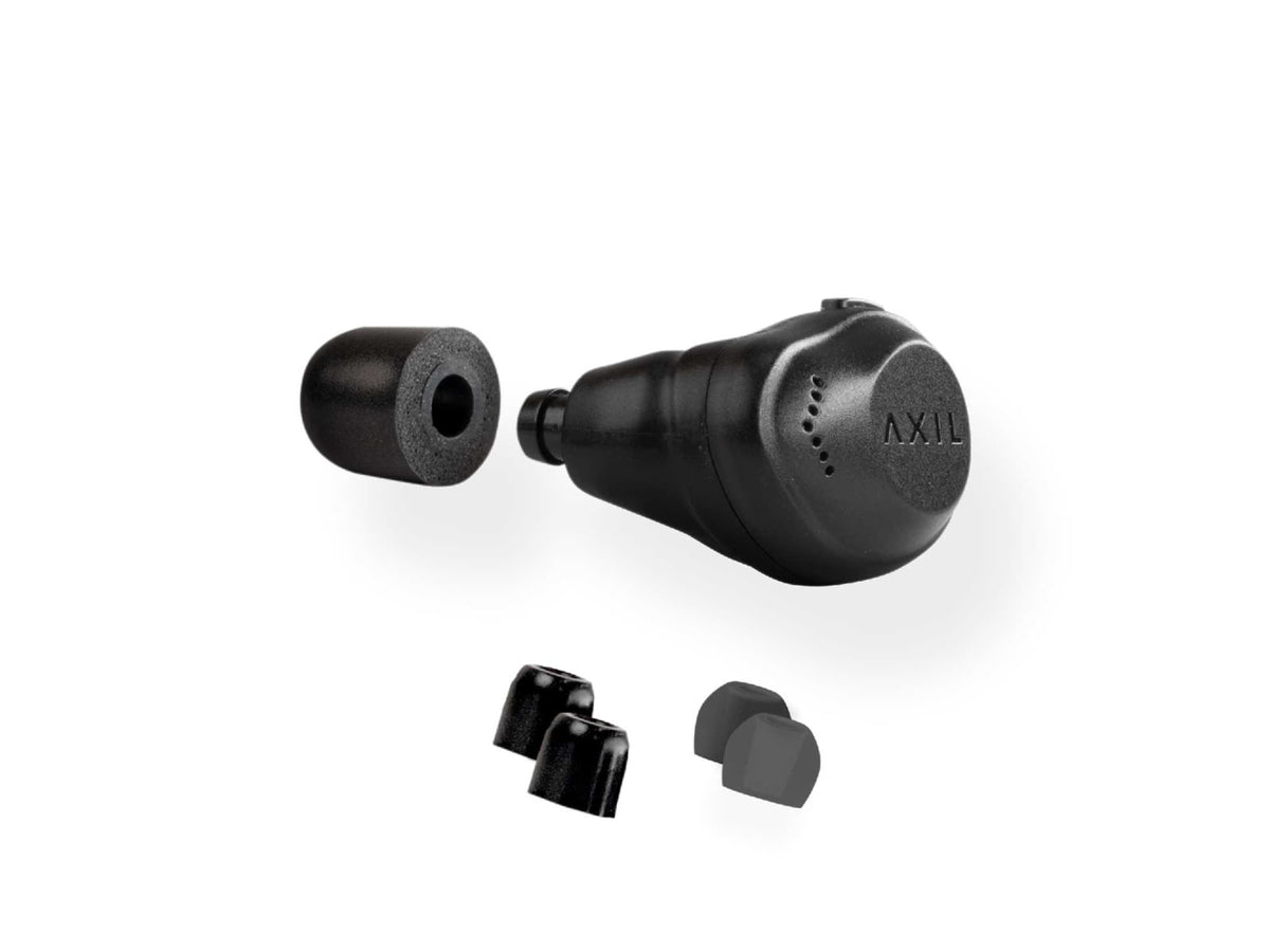 AXIL XCOR Pro Hearing Protection Ear Buds Black Small Box StandardMultiple Eartip Sizes & Styles Included XCOR-R