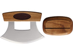 B Merry Ulu BirchwoLeather Inlay 5.75 in Kitchen Knife UBL26