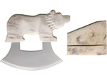 B Merry Ulu Moose Antler Walking Bear 5.75 in Kitchen Knife UMAB17