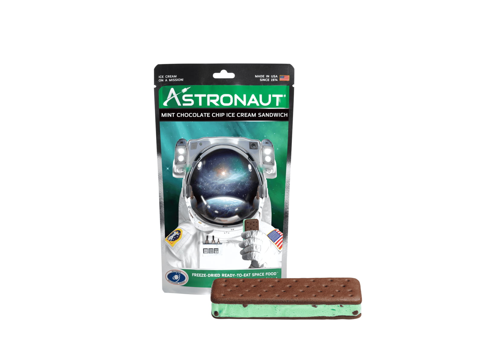 Backpacker's Pantry Astro Mint Chocolate Chip Ice Cream Sandwich 1 Serving Natural 1.1 oz