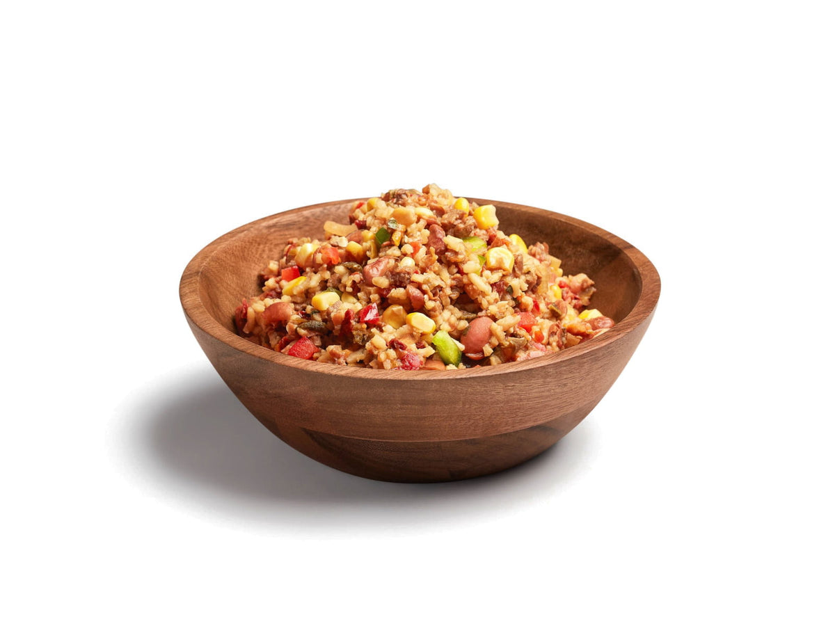 Backpacker's Pantry Fiesta Beef and Vegetable Bowl Dehydrated Food 520 Cal 31g Protein Natural 4.5 oz