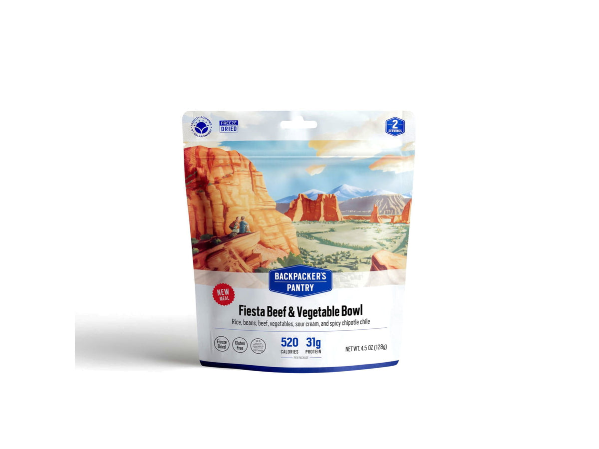 Backpacker's Pantry Fiesta Beef and Vegetable Bowl Dehydrated Food 520 Cal 31g Protein Natural 4.5 oz