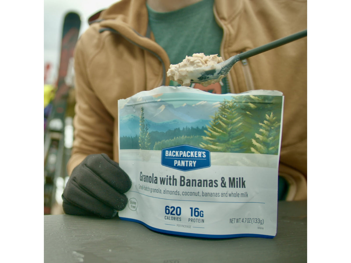 Backpackers Pantry Granola with Bananas Almonds and Milk 1 Serving 101018