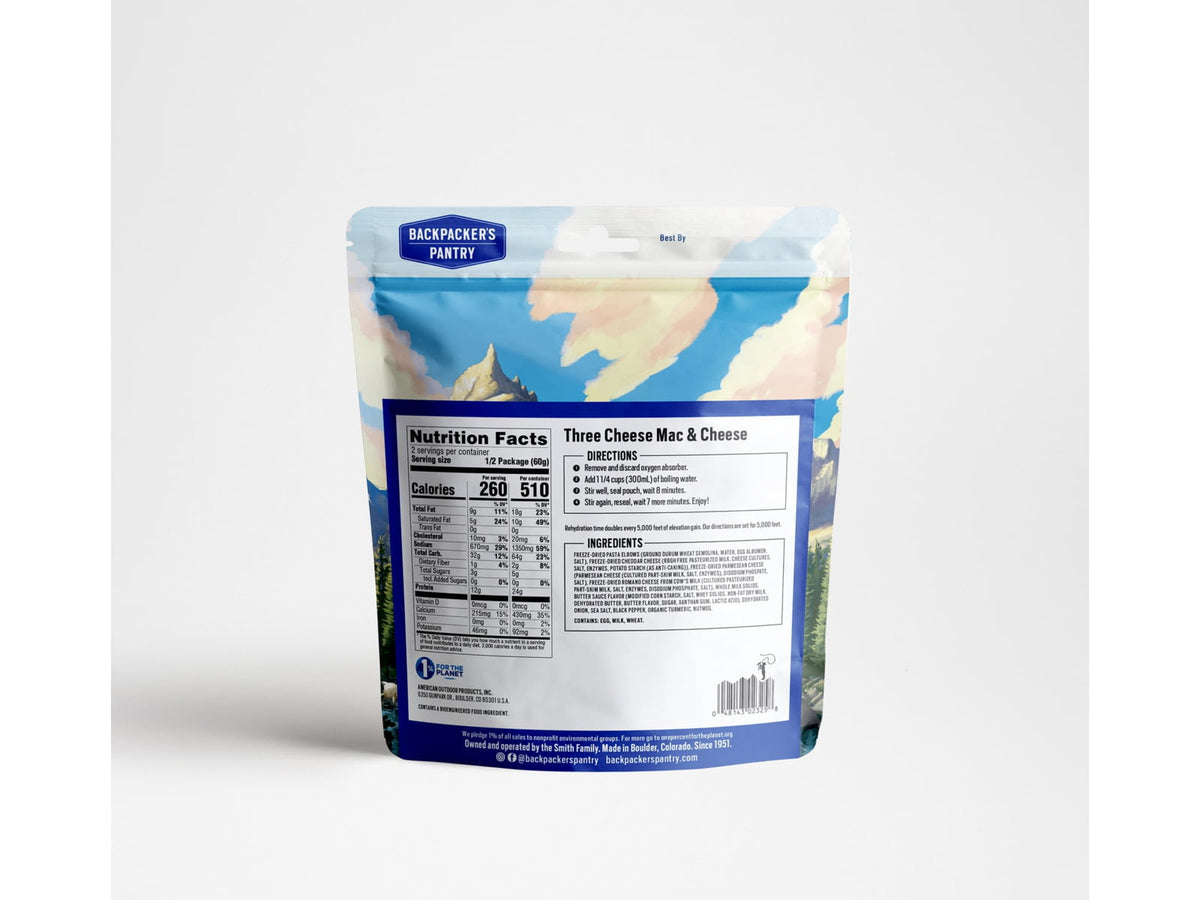 Backpacker's Pantry Three Cheese Mac & Cheese 2 Servings