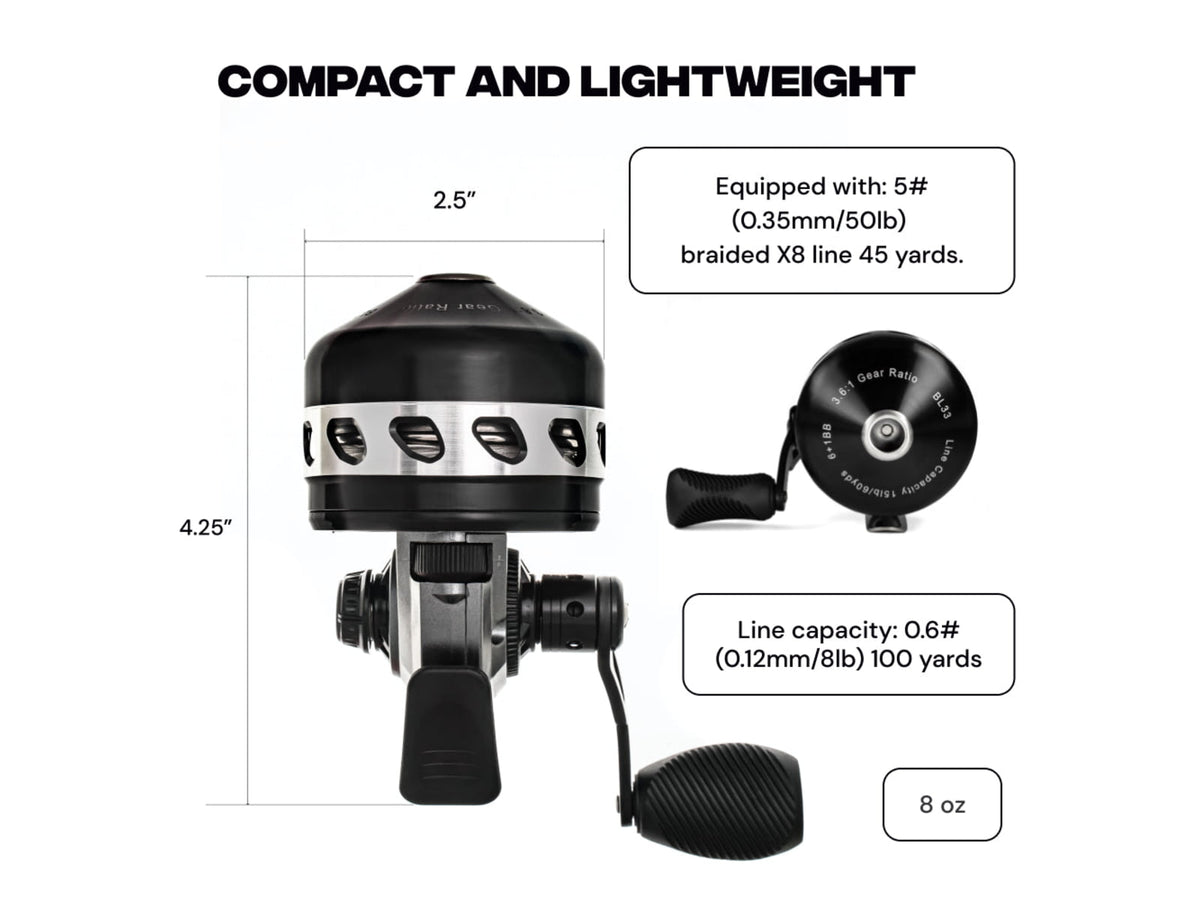 Ballista BL33 Spincast Reel 3.6x1 6+1 Ambidextrous BAL-RE-02
