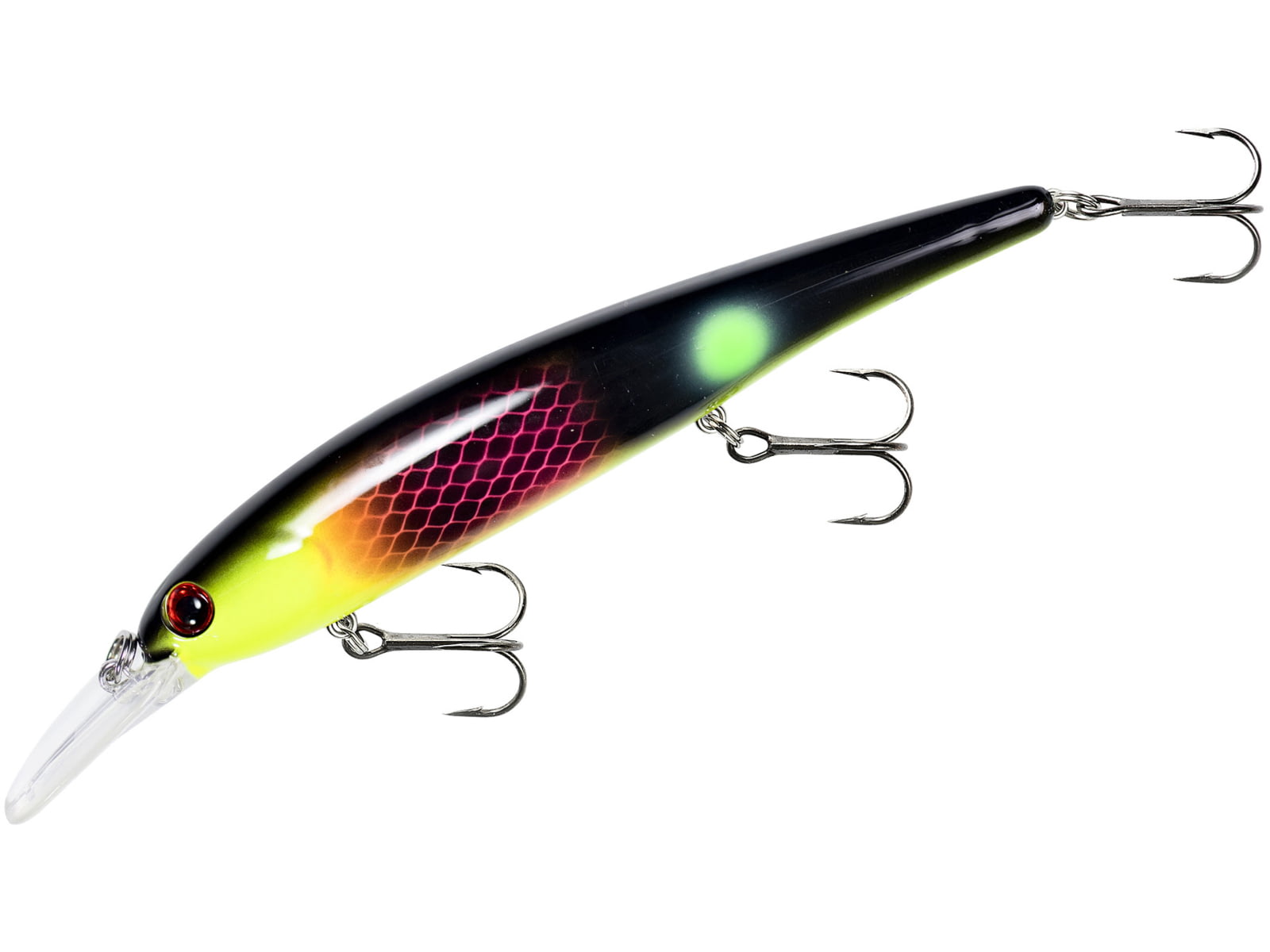 Bandit Walleye Shallow Bait 4 3/4in 5/8oz Black Pink/Yellow Head