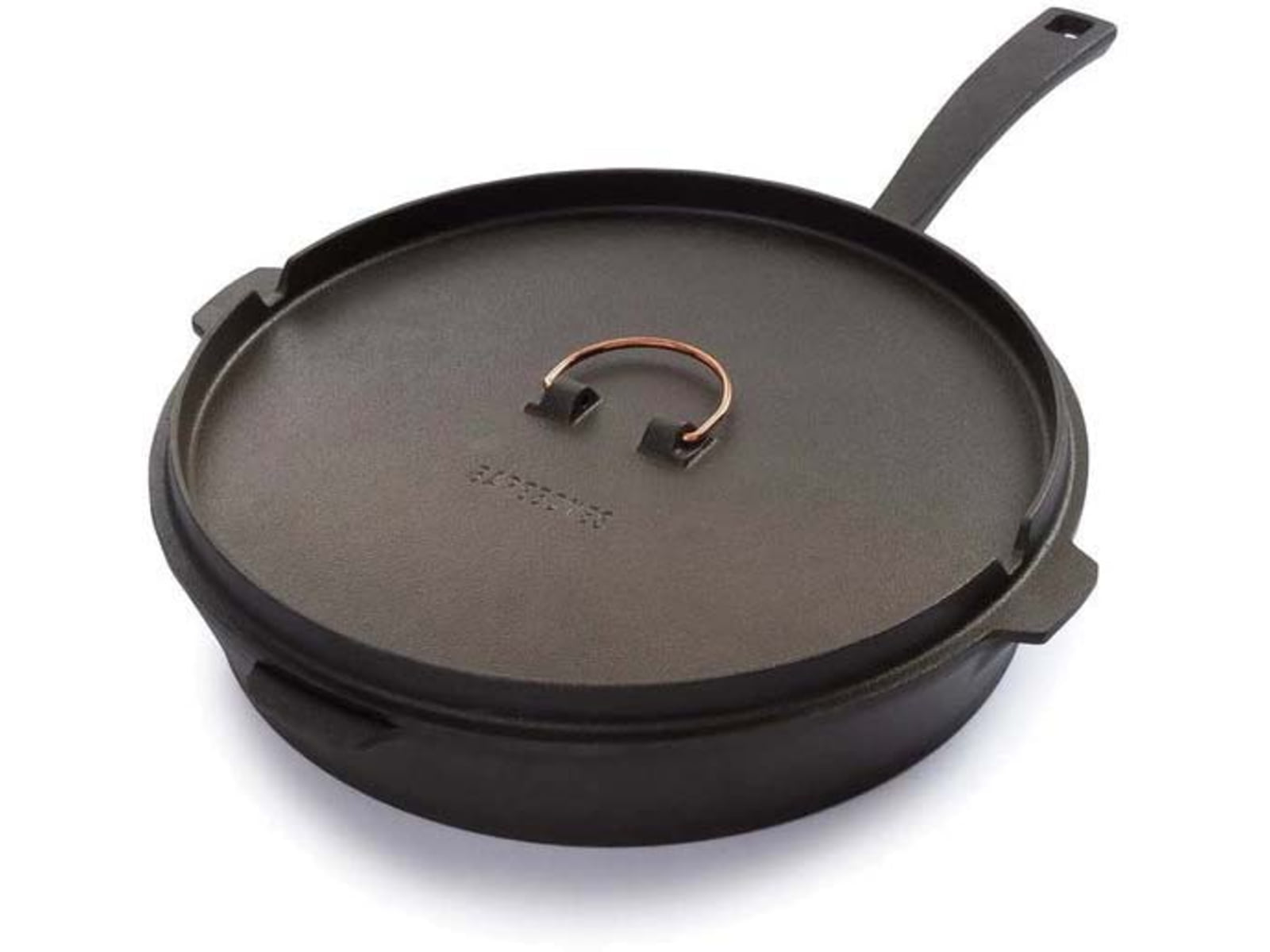 Barebones 12 in Cast Iron Skillet 18.75 in x 12.25 in x 3 in 13.2lb CKW-318