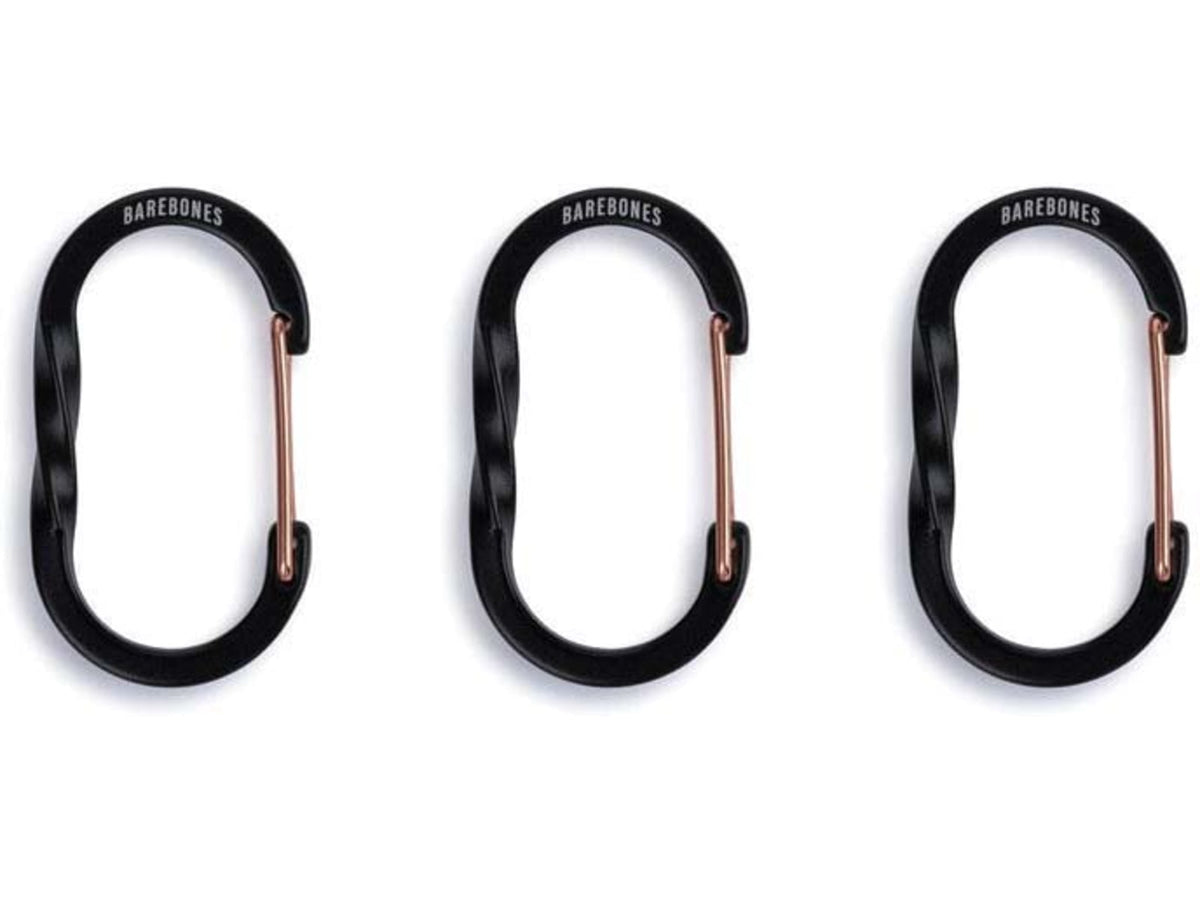Barebones Wiregate Carabiner Small 3 Pack Black STC-620