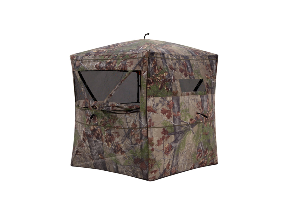 Barronett Blinds Insight See-Through Hunting Blind View-Through Fabric Silent Shooting Windows Bloodtrail Backwoods 68in x 71in x 71in Bloodtrail Backwoods 2-Person NS200BW