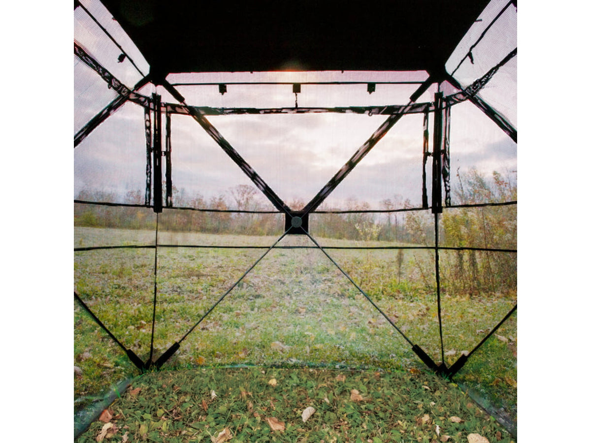 Barronett Blinds Insight See-Through Hunting Blind View-Through Fabric Silent Shooting Windows Bloodtrail Backwoods 68in x 71in x 71in Bloodtrail Backwoods 2-Person NS200BW
