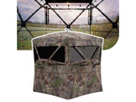 Barronett Blinds Insight See-Through Hunting Blind View-Through Fabric Silent Shooting Windows Bloodtrail Backwoods 68in x 71in x 71in Bloodtrail Backwoods 2-Person NS200BW