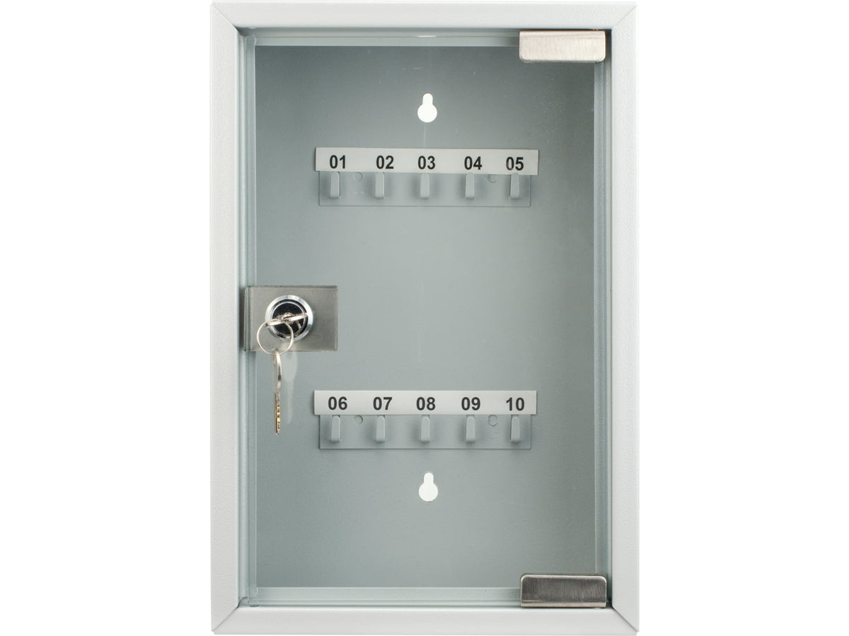 Barska 10 Position Key Cabinet w/Glass DoorGray CB12986