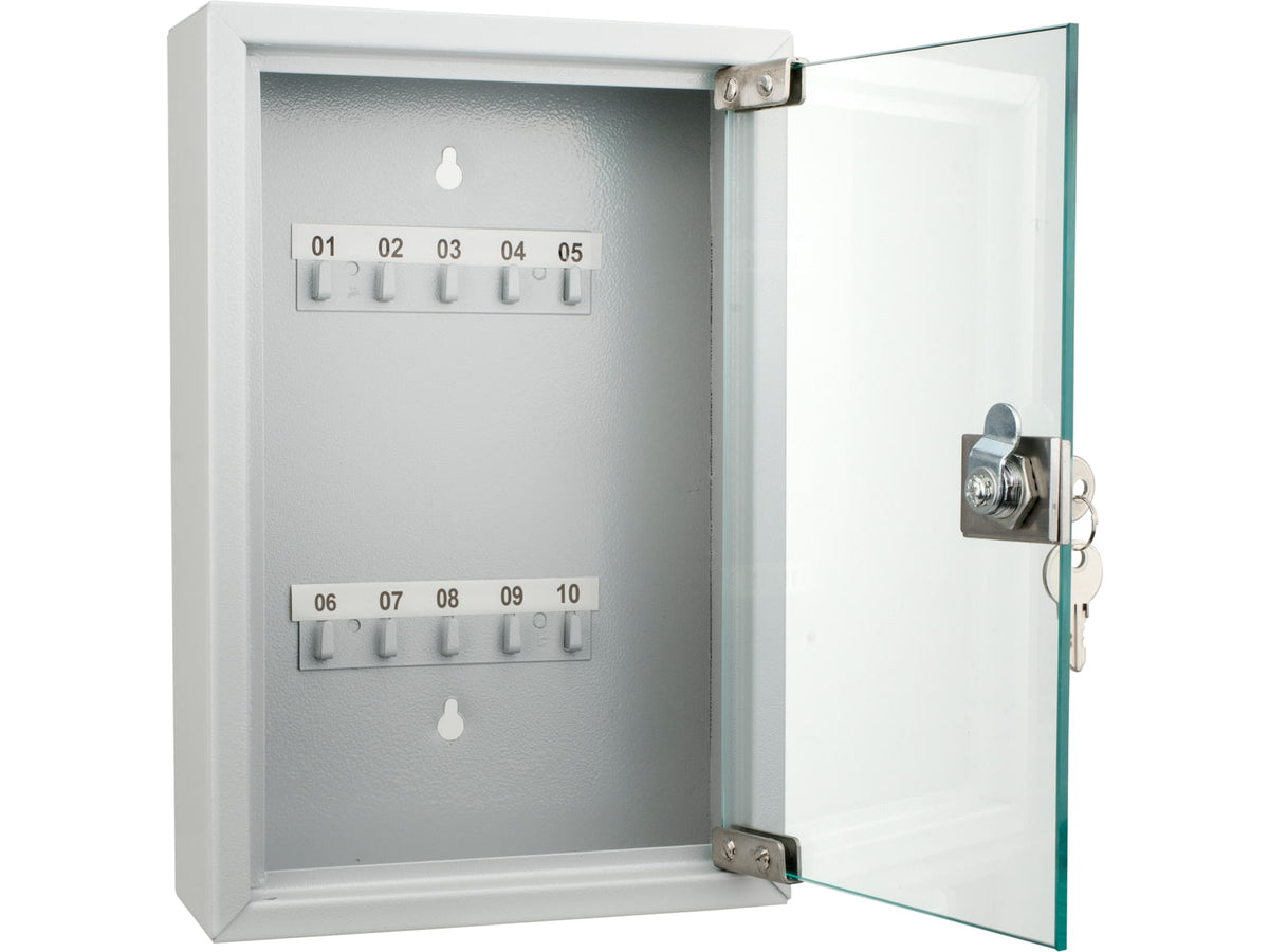 Barska 10 Position Key Cabinet w/Glass DoorGray CB12986