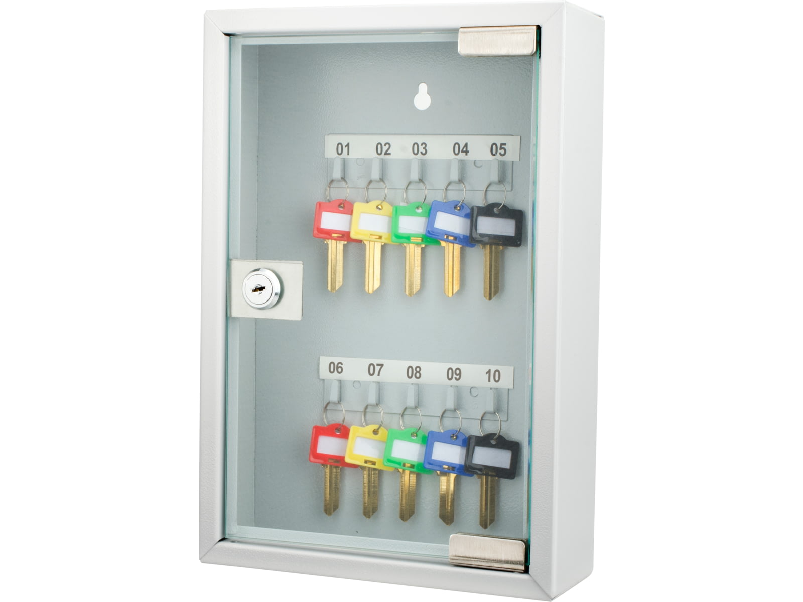 Barska 10 Position Key Cabinet w/Glass DoorGray CB12986