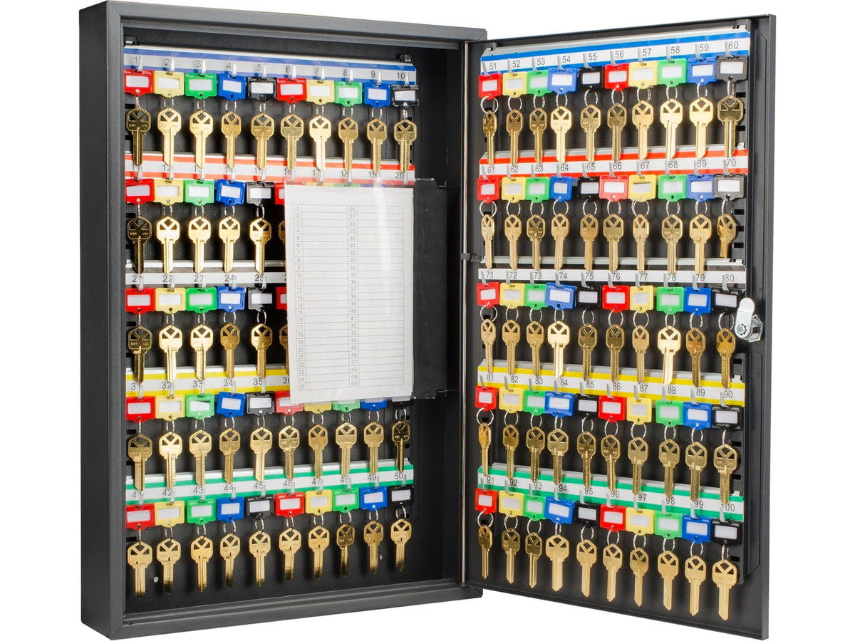 Barska 100 Position Key Cabinet with Key Lock Black Medium CB12964
