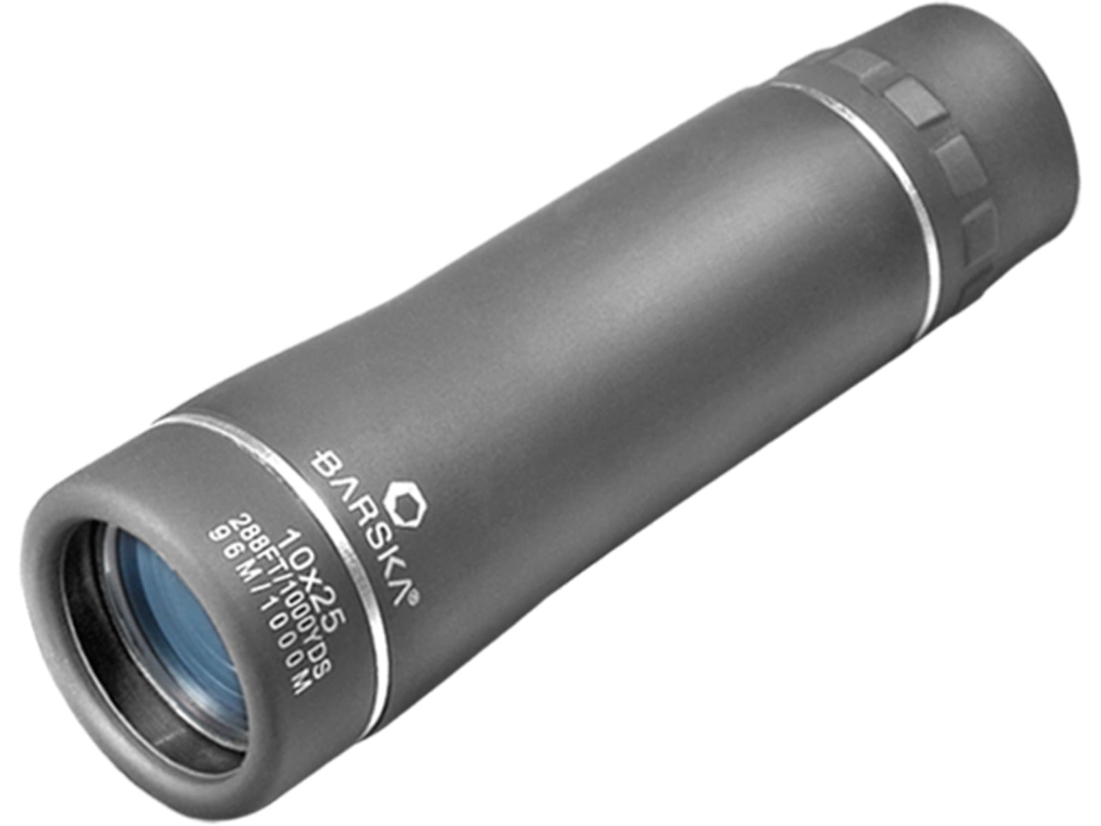 Barska 10x25 Trend Roof BK-7 Prism Rubber Armor Monocular Grey