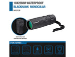 Barska 10x25mm BK-7 Roof Waterproof Blackhawk Monocular Black Small AA12131