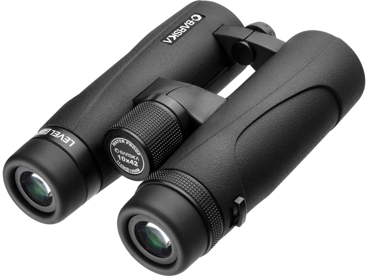 Barska 10x42mm WP Level ED Roof Prism Binocular Matte Black Medium AB12804