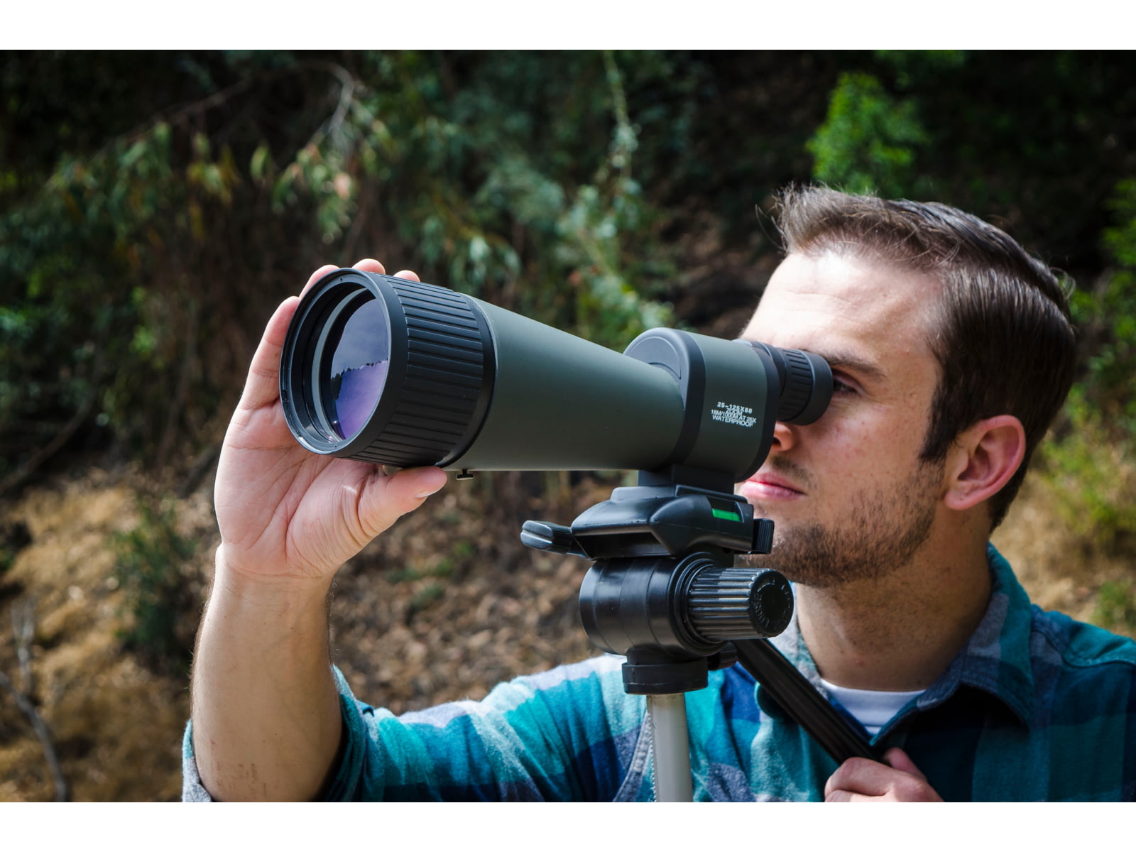 Barska 25-125x88 WP Benchmark Spotting Scope Straight w/ 2 Tripods 2 Cases