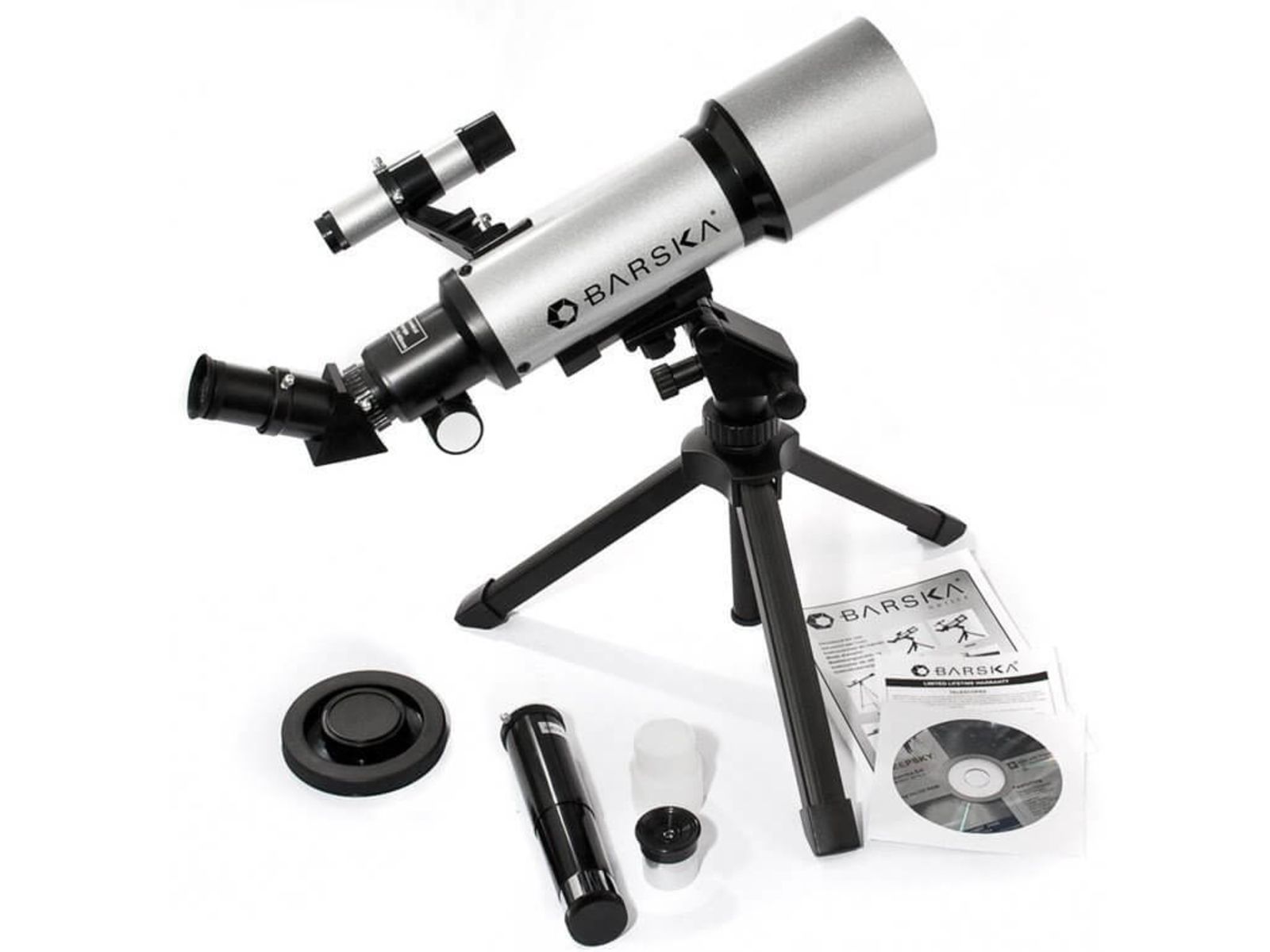 Barska 40070 88x 70mm Compact Refractor Telescope w/ Tripod & Carrying Case - AE10100