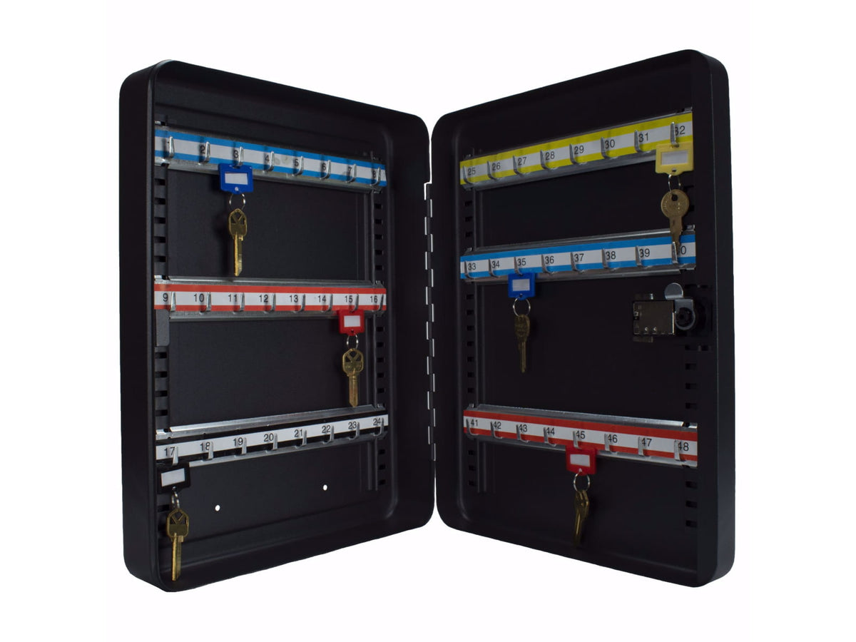 Barska 48 Keys Adjustable Key Lock Box with Combination Lock Black CB13606