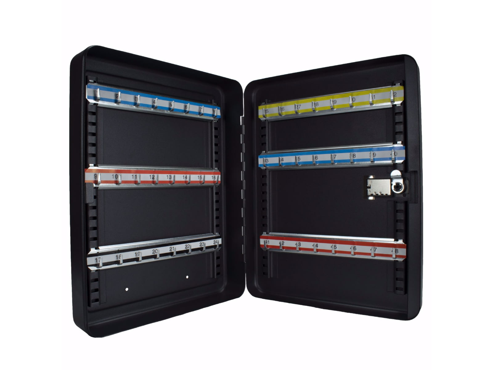 Barska 48 Keys Adjustable Key Lock Box with Combination Lock Black CB13606