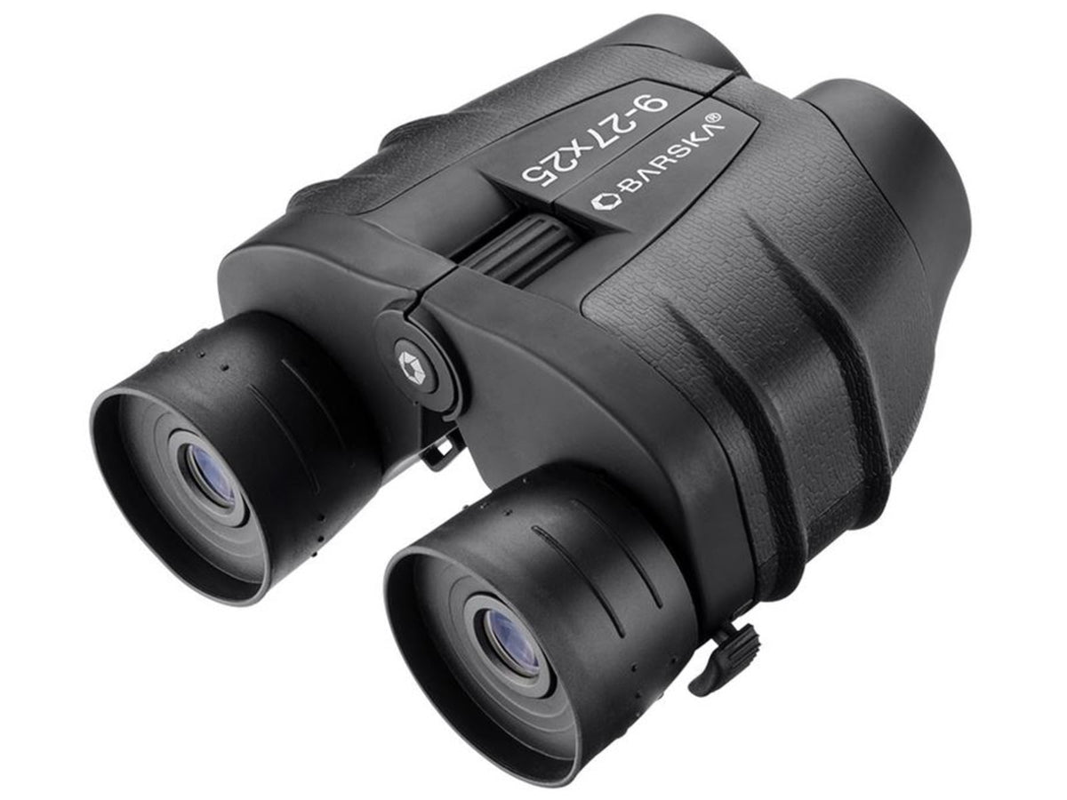 Barska 9-27x25mm Compact Gladiator Zoom Binoculars BK-7 Porro Prism Fully Coated Lens Black AB12542