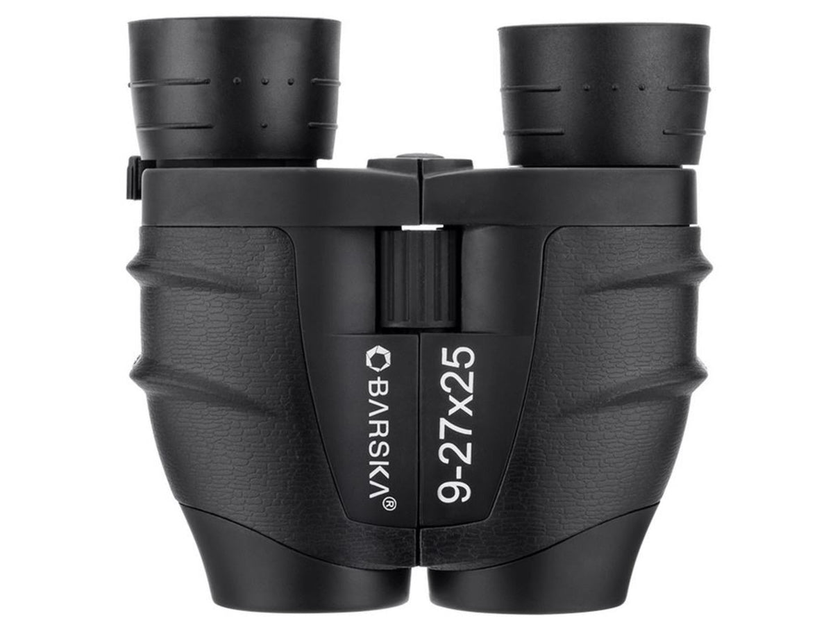Barska 9-27x25mm Compact Gladiator Zoom Binoculars BK-7 Porro Prism Fully Coated Lens Black AB12542