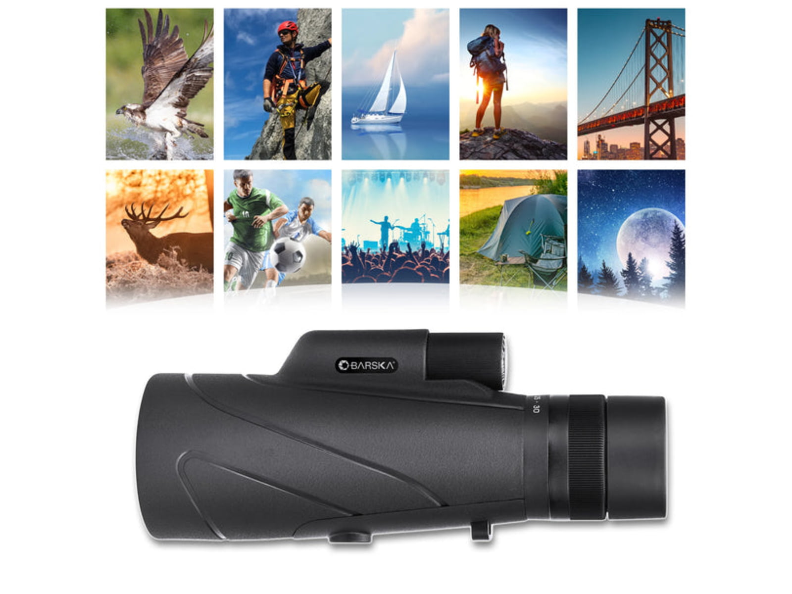 Barska Precision Colorado 10-30x50mm Monocular Black Small