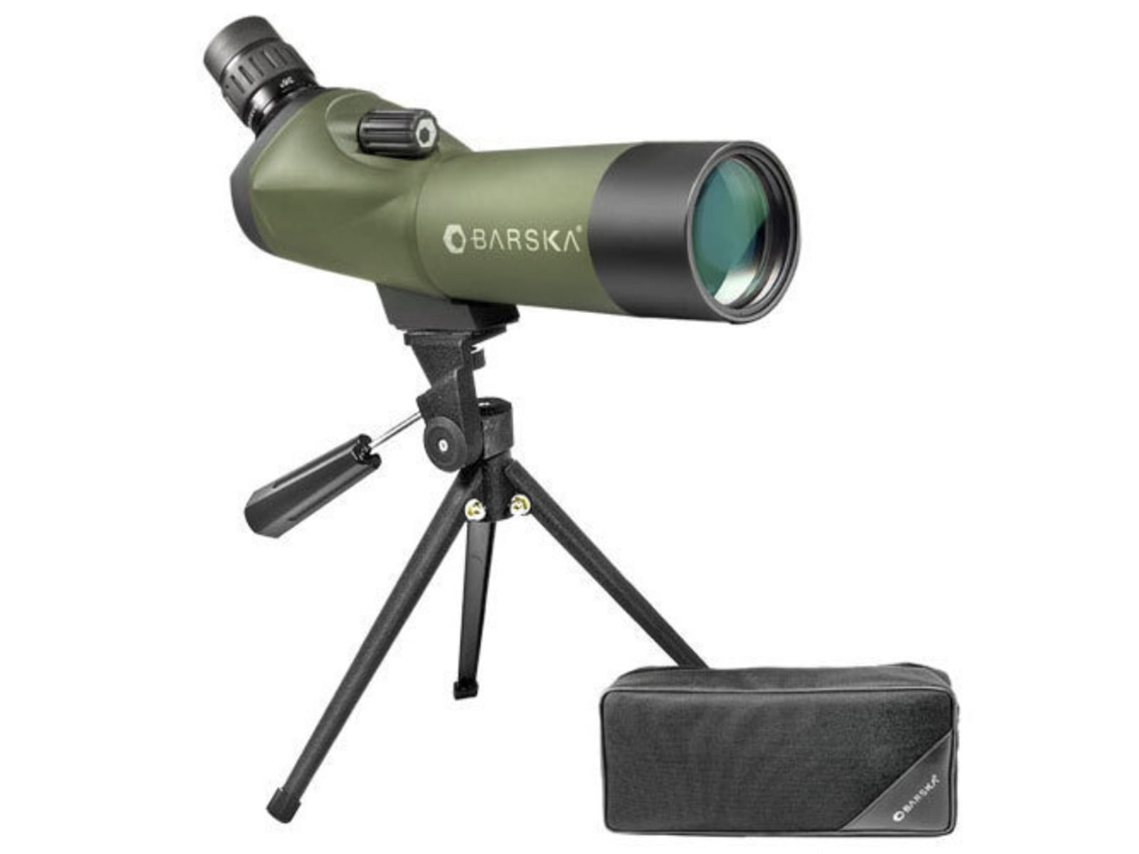 Barska Blackhawk 18-36x50 Waterproof Angled Spotting Scope Green w/ Tripod & Case AD10348