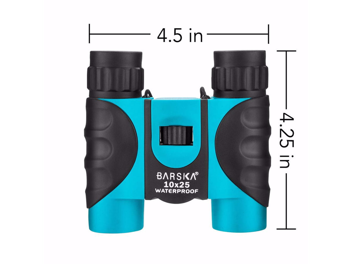 Barska Blueline 10x25mm Roof Prism Binoculars Blue Small AB12726