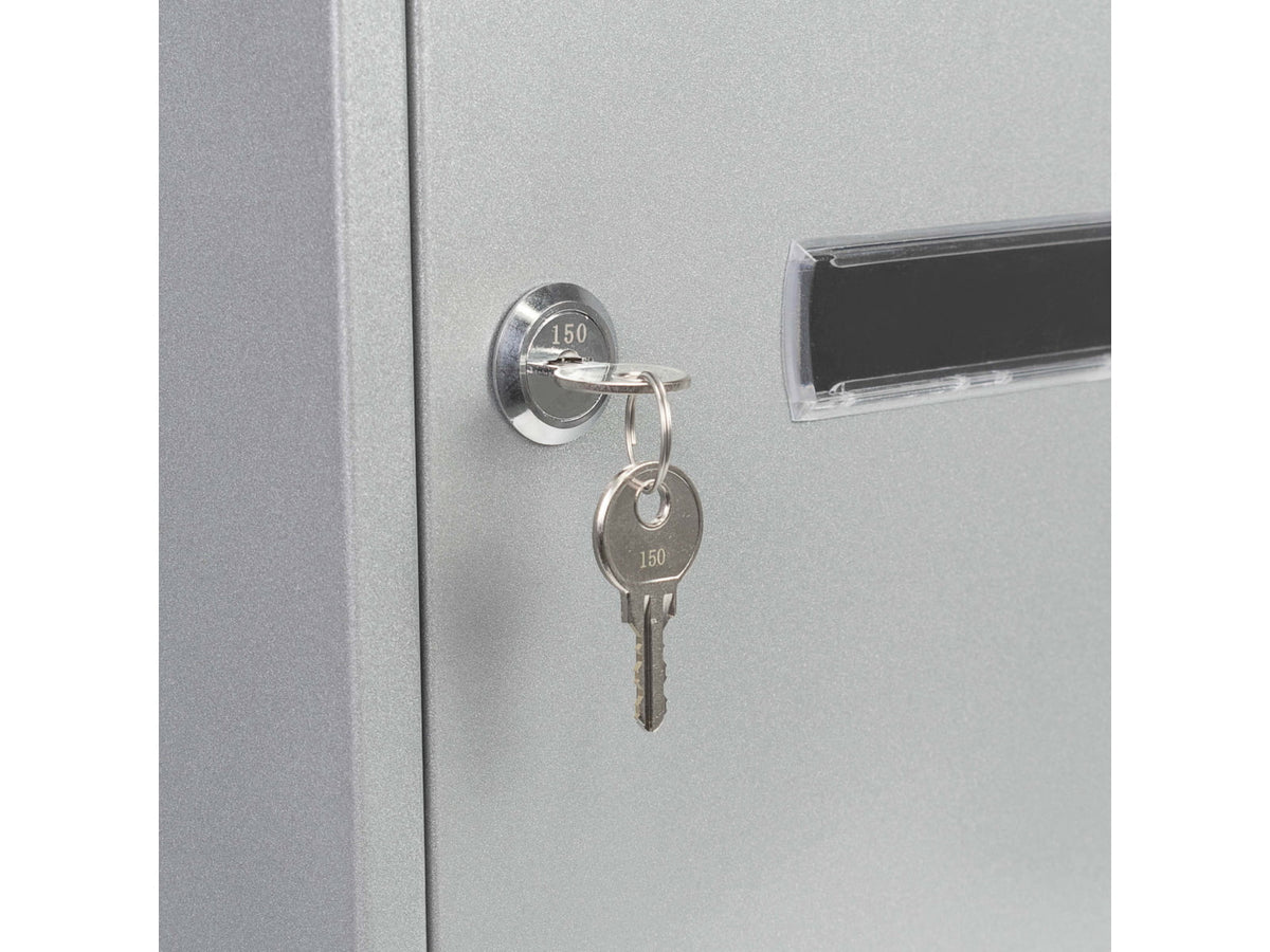 Barska Contemporary Wall Mount Mailbox. 10in Width Gray Medium CB13698