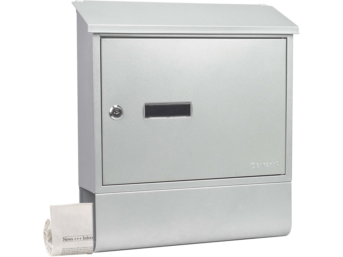 Barska Contemporary Wall Mount Mailbox. 10in Width Gray Medium CB13698
